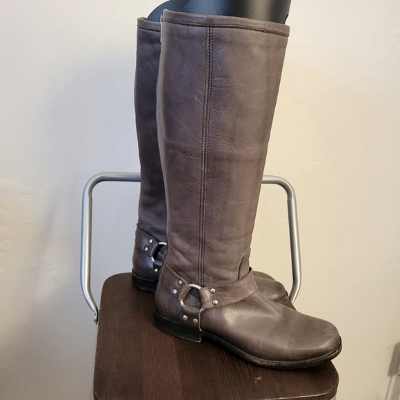 Tall Leather Frye Boots - Picture 1 of 5